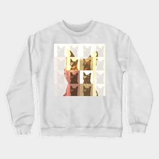 Cat Grid Crewneck Sweatshirt